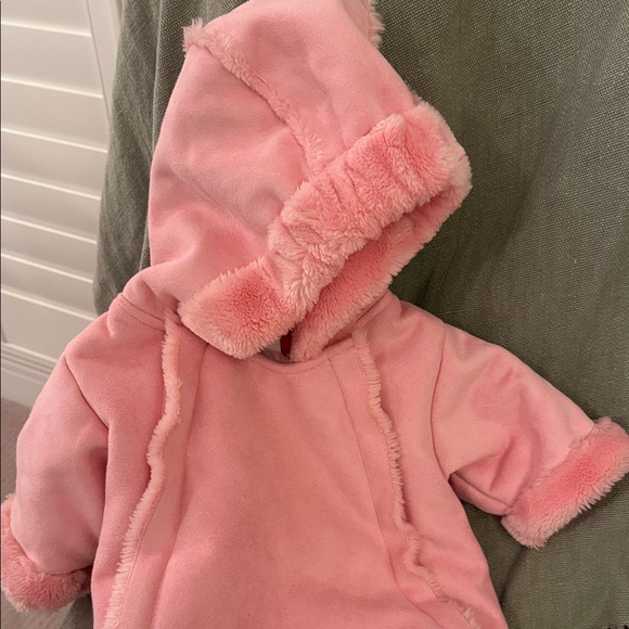 Pink Hooded Baby Snowsuit - Picture 6 of 7